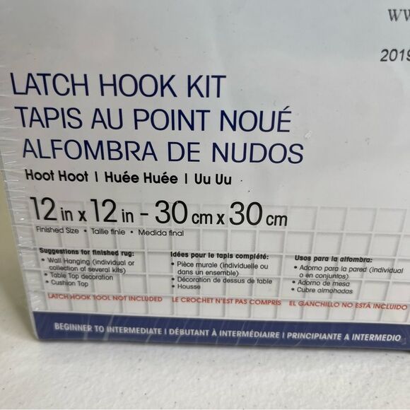 Wonderart Owl Latch Hook Kit New in Box Made in USA 12 In X 12 In Finished Size - Picture 4 of 6